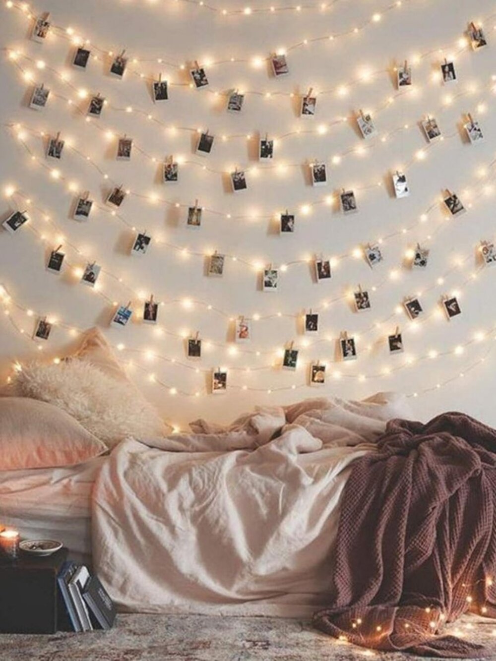 50 LED Fairy String Lights with Clips - 17Ft Photo Clip Lights for Dorm Decor